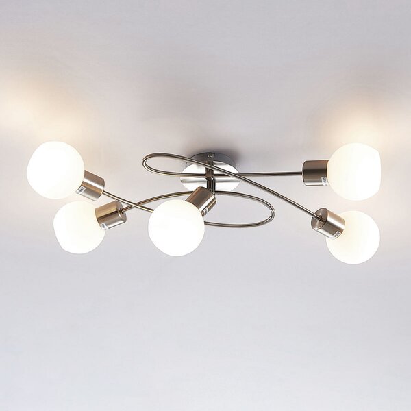Mennyezeti Lámpa Lindby, Elaina, dimmable, Fémes, Nappali, Fém, Modern