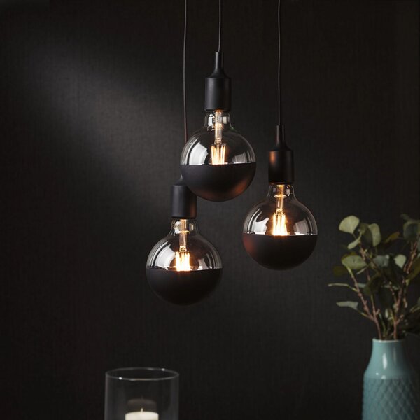 Függőlámpa Paulmann, Pendelleuchte Neordic Ketil, dimmable, Fekete, Nappali, Fém, Modern