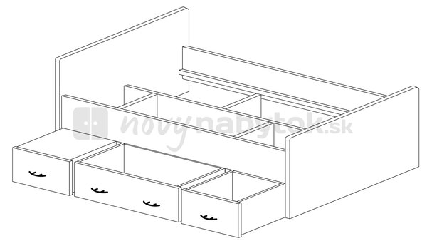 Egyszemélyes ágy 90 cm Dulce 80262 bükk 22