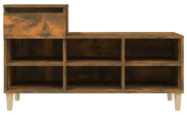 Füstös tölgy színű szerelt fa cipősszekrény 102 x 36 x 60 cm