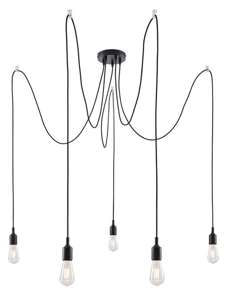 Függőlámpa Paulmann, Neordic Ketil, dimmable, Fekete, Nappali, Műanyag, Skandináv