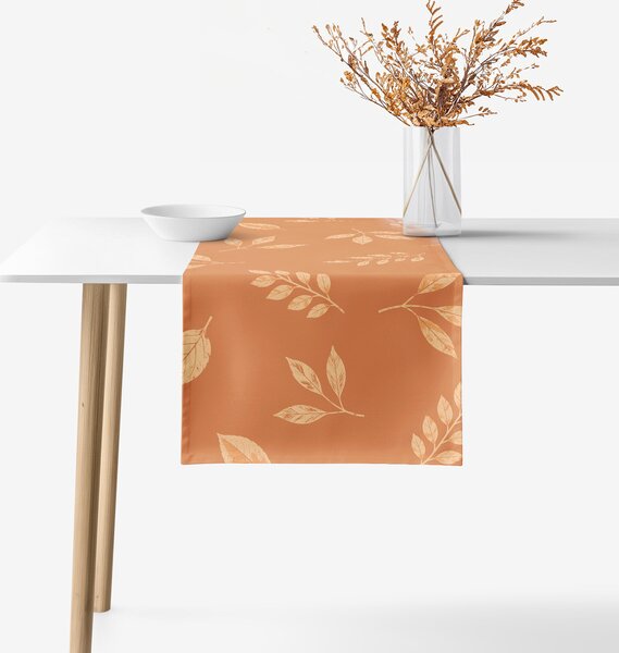 Goldea pamut asztali futó - narancssárga őszi levelek 20x120 cm