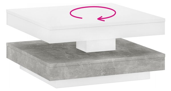 Dohányzóasztal MANDA (fehér + beton)