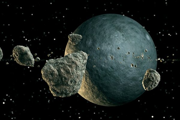 Tapéta meteoritok a bolygó körül