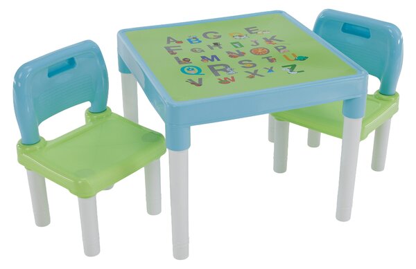 Gyerek asztal és szék szett Baello (kék + zöld)