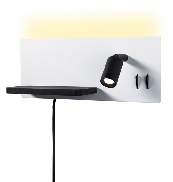 Fali Lámpa Paulmann, Serra, dimmable, Fekete, Hálószoba, Sárgaréz, Modern