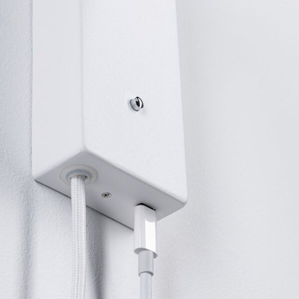 Fali Lámpa Paulmann, Hulda USB, dimmable, Fehér, Hálószoba, Fém, Modern