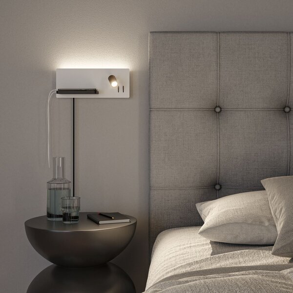 Fali Lámpa Paulmann, Serra, dimmable, Fekete, Hálószoba, Sárgaréz, Modern