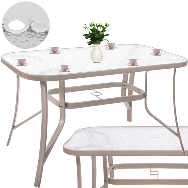 Springos kerti Asztal 120x70x70cm - Szürke