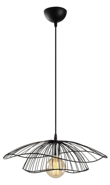 Tel 6500 fekete fém függőlámpa, Ø50 cm
