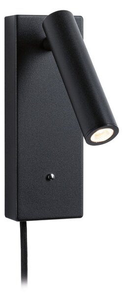 Fali Lámpa Paulmann, Hulda USB, dimmable, Fekete, Hálószoba, Fém, Modern