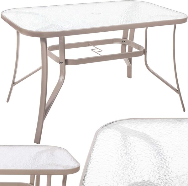 Springos kerti Asztal 120x70x70cm - Szürke