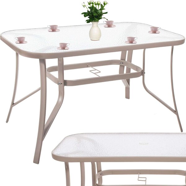 Springos kerti Asztal 120x70x70cm - Szürke