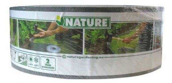 Kerti Kerítés Nature Szürke Polietilén 7,5 cm x 10 m