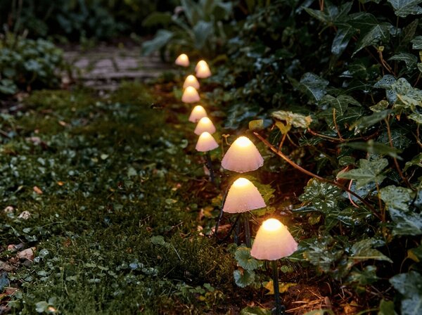 Kerti LED lámpák MUSHROOMS 20 db, 380 cm