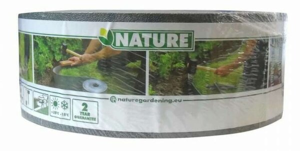 Kerti Kerítés Nature Szürke Polietilén 7,5 cm x 10 m