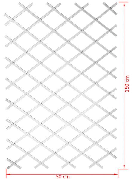 Nature 50x150 cm kerti pvc lugas rács fehér 6040701