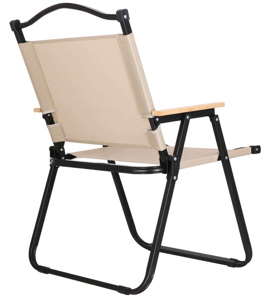 Springos összecsukható kerti Szék 78x52x52,5cm - Khaki, Fekete
