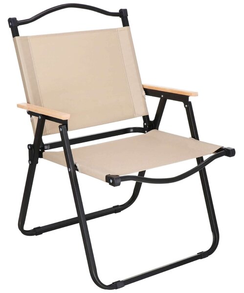 Springos összecsukható kerti Szék 78x52x52,5cm - Khaki, Fekete