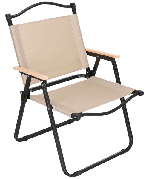 Springos összecsukható kerti Szék 78x52x52,5cm - Khaki, Fekete
