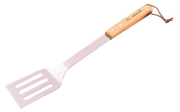 Barbecook BC-ACC-7071 rozsdamentes acél forgató lapát, gumifa nyél, 100% FSC, 46cm