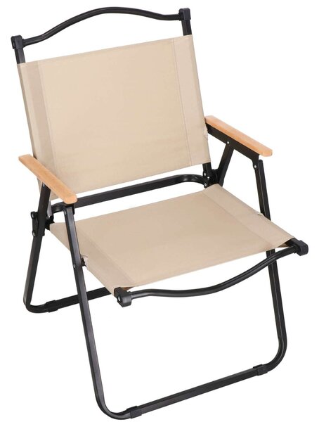 Springos összecsukható kerti Szék 78x52x52,5cm - Khaki, Fekete