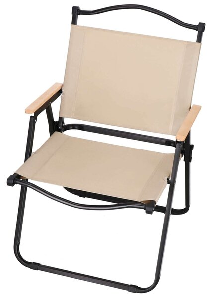Springos összecsukható kerti Szék 78x52x52,5cm - Khaki, Fekete
