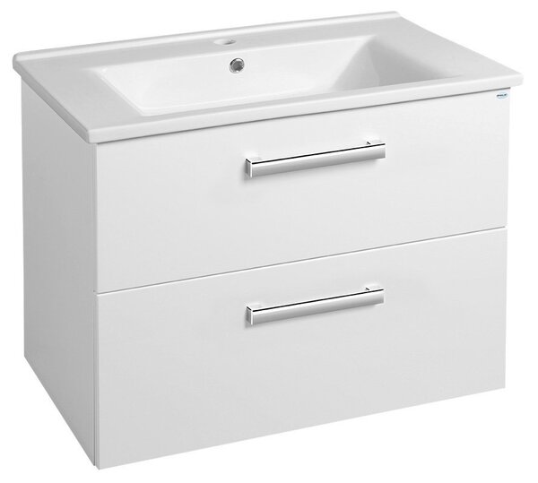 Aqualine Aqualine, VEGA mosdószekrény 72x57,6x43,8 cm, 2x fiókos, fehér, VG073