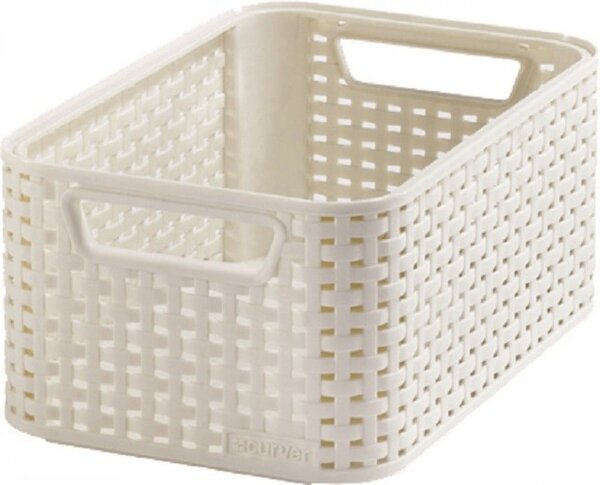 Krémszínű műanyag tárolódoboz 19x28,5x13 cm Style – Curver