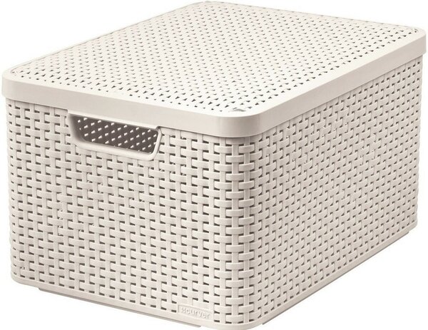 Krémszínű fedeles műanyag tárolódoboz 33x44,5x25 cm Style – Curver