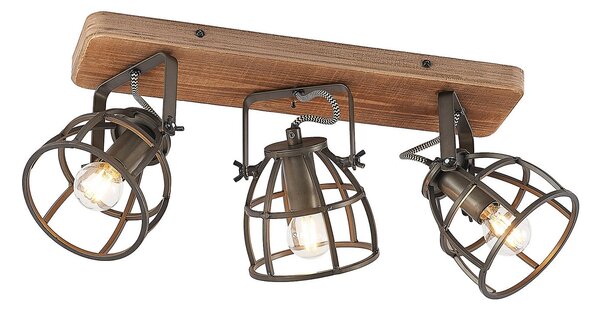 Mennyezeti Lámpa Lindby, Rutger, dimmable, Fa, Nappali, Fa, Vintage