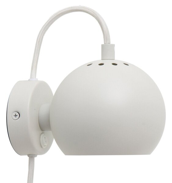 Fali Lámpa FRANDSEN, Ball Magnet, Fehér, Nappali, Fém, Dizájn