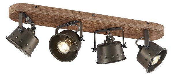 Mennyezeti Lámpa Lindby, Rubinjo, dimmable, Fekete, Nappali, Fém, Vintage