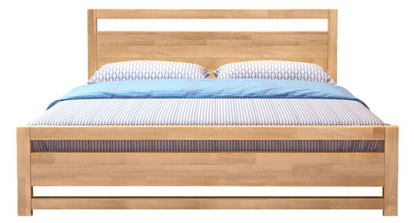Franciaágy 160 cm Senalan (természetes) (ágyráccsal) (tárolóhellyel)