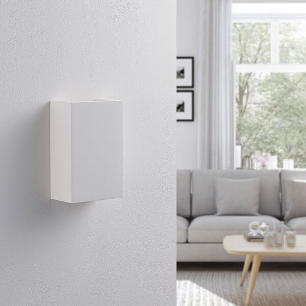 Fali Lámpa Lindby, Colja, dimmable, Fehér, Nappali, Gipsz / Agyag, Modern