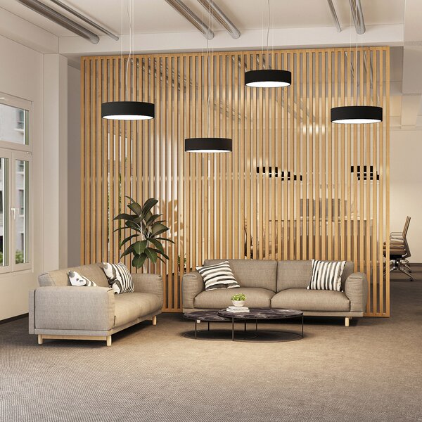 Függőlámpa Arcchio, Noabelle, dimmable, Fekete, Konyha, Fém, Modern