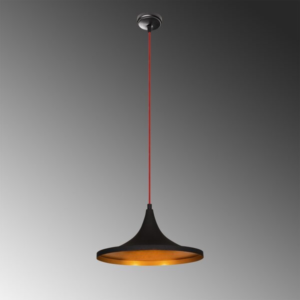 Elmas 3531 fekete-piros fém függőlámpa, Ø35 cm