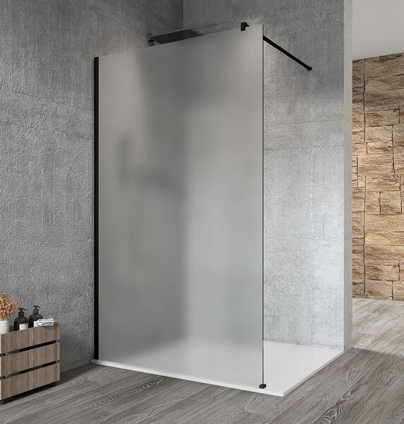Gelco Gelco, VARIO BLACK egyrészes zuhanyparaván falra szereléshez, matt üveg, 1100 mm, GX1411GX1014