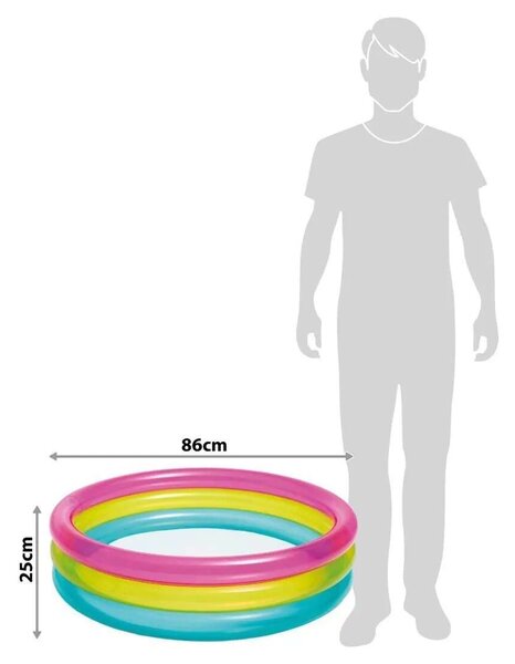 Intex Rainbow 86x25cm felfújható baba Medence (57104NP_)
