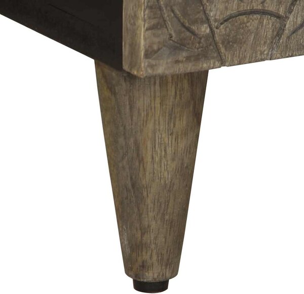 Világosszürke tömör mangófa TV-szekrény 105x33,5x46 cm