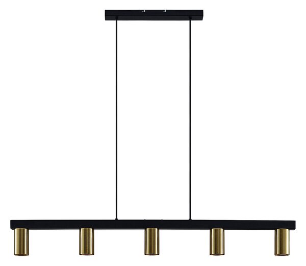 Függőlámpa Lindby, Baliko, dimmable, Fekete, Nappali, Fém, Modern