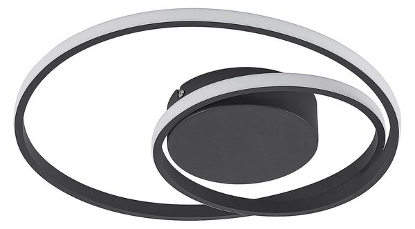 Mennyezeti Lámpa Lindby, Emisua, dimmable, Fekete, Nappali, Alumínium, Modern