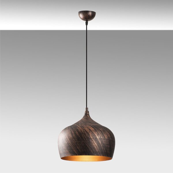 Sağlam 3761 réz-arany fém függőlámpa, Ø28 cm