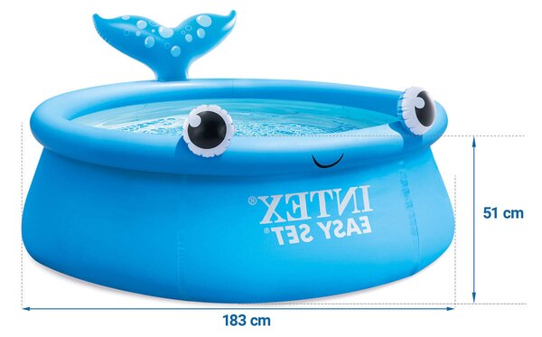 Bálna kerti bővítő medence 183 x 51 cm intex 26102