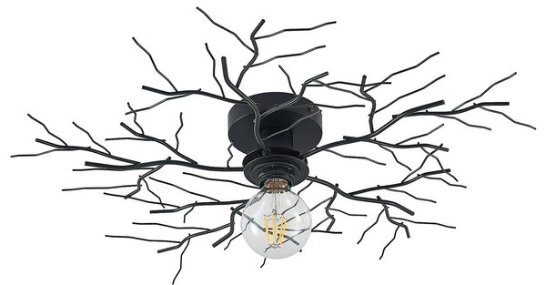 Mennyezeti Lámpa Lindby, Vetki, dimmable, Fekete, Nappali, Fém, Modern