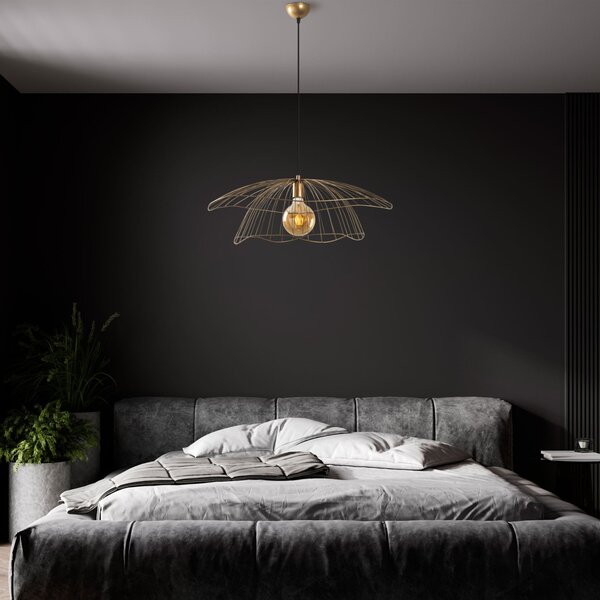 Mantar 6503-XL arany fém függőlámpa, Ø70 cm