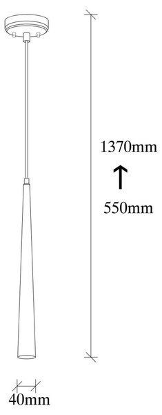Uğur 6071 fekete fém LED függőlámpa