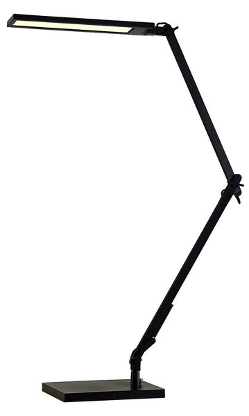 Asztali lámpa Lindby, Antisa, dimmable, Fekete, Dolgozószoba / iroda, Műanyag, Modern