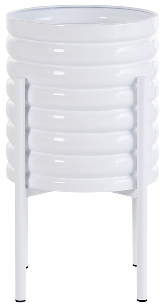 Magasított virágállvány GENTIANELLA 31 cm Fém Fehér