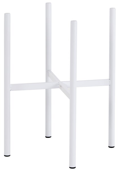 Magasított virágállvány GENTIANELLA 31 cm Fém Fehér